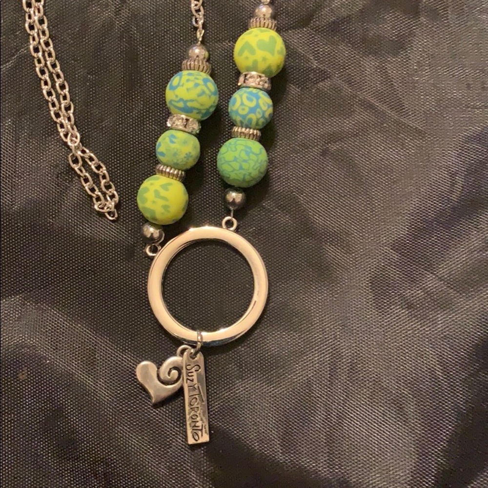 Suzy Toronto beaded silver necklace - Picture 2 of 4